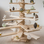 Sapin de noël en bois design à branche large