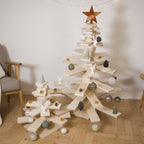 Duo de Sapins de noël en bois modulable et design à branche large