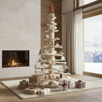 Sapin de noël en bois design haut de gamme à branche large
